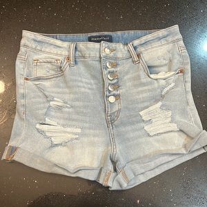 Aeropostale Women’s Jean shoes Size 12. Super High Rise midi. distressed